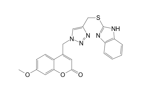 4-((4-(((1H-benzo[d]imidazol-2-yl)thio)methyl)-1H-1,2,3-triazol-1-yl)methyl)-7-methoxy-2H-chromen-2-one