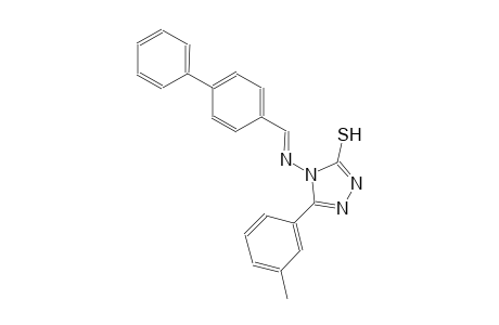 4-{[(E)-[1,1'-biphenyl]-4-ylmethylidene]amino}-5-(3-methylphenyl)-4H-1,2,4-triazol-3-yl hydrosulfide