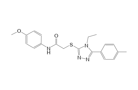 2-{[4-ethyl-5-(4-methylphenyl)-4H-1,2,4-triazol-3-yl]sulfanyl}-N-(4-methoxyphenyl)acetamide