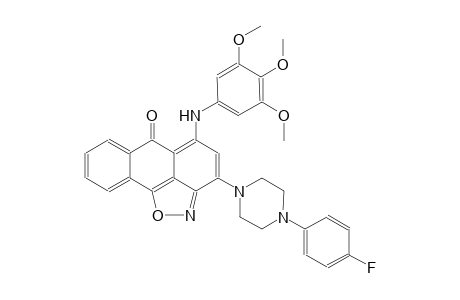 6H-anthra[1,9-cd]isoxazol-6-one, 3-[4-(4-fluorophenyl)-1-piperazinyl]-5-[(3,4,5-trimethoxyphenyl)amino]-