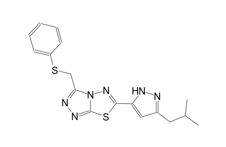 [1,2,4]triazolo[3,4-b][1,3,4]thiadiazole, 6-[3-(2-methylpropyl)-1H-pyrazol-5-yl]-3-[(phenylthio)methyl]-