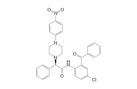 (R,S)-N-(2-benzoyl-4-chlorophenyl)-2-[4-(4-nitrophenyl)-1-piperazinyl)-2-phenylacetamide