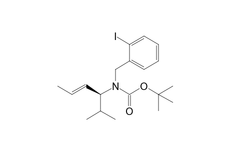 (S)-4-[N-(tert-Butoxycarbonyl)-N-(2-iodobenzyl)amino]-5-methylhex-2-ene