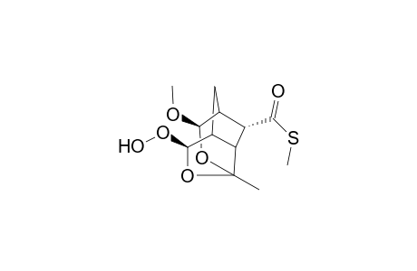 4-Methyl-2.beta.-hydroperoxy-6.beta.-methoxy-8.alpha.-methylthiocarboxyl-3,5-dioxatricyclo[5.2.1.0.(4,9)]-decane