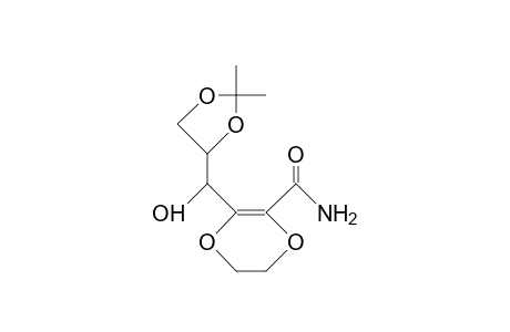 3-(R-(5-2,2-Dimethyl-1,3-dioxolan-4-yl)-hydroxy-methyl)-5,6-dihydro-1,4-dioxin-2-carbamide