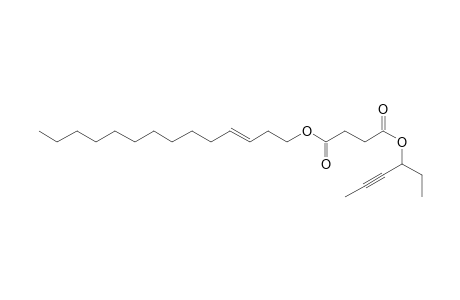 Succinic acid, hex-4-yn-3-yl tetradec-3-en-1-yl ester