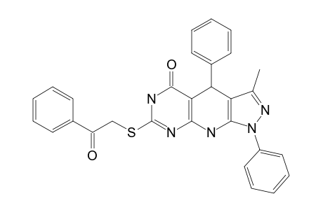 3-METHYL-7-(2-OXO-2-PHENYL-ETHYLTHIO)-1,4-DIPHENYL-4,6,9-TRIHYDRO-PYRAZOLO-[5,4-B]-PYRIMIDINO-[5,4-E]-PYRIDIN-5-ONE