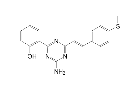 2-(4-amino-6-{(E)-2-[4-(methylsulfanyl)phenyl]ethenyl}-1,3,5-triazin-2-yl)phenol