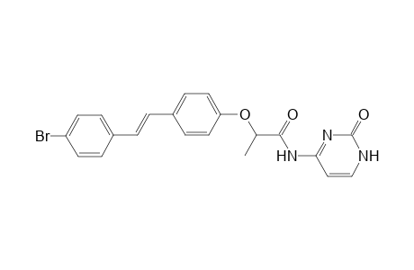 (E)-2-(4-(4-bromostyryl)phenoxy)-N-(2-oxo-1,2-dihydropyrimidin-4-yl)propanamide