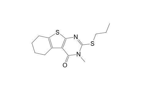 3-methyl-2-(propylsulfanyl)-5,6,7,8-tetrahydro[1]benzothieno[2,3-d]pyrimidin-4(3H)-one