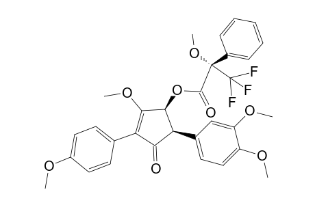 (+-)-cis-3-Methoxy-2,4-diphenyl-2-cyclopenten-1-one-4-ol (S)-MTPA ester