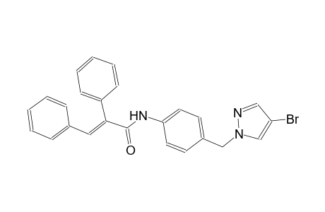 (2E)-N-{4-[(4-bromo-1H-pyrazol-1-yl)methyl]phenyl}-2,3-diphenyl-2-propenamide