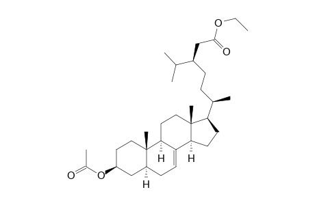 (3R,6R)-6-[(3S,5S,9R,10S,13R,14R,17R)-3-acetoxy-10,13-dimethyl-2,3,4,5,6,9,11,12,14,15,16,17-dodecahydro-1H-cyclopenta[a]phenanthren-17-yl]-3-isopropyl-enanthic acid ethyl ester