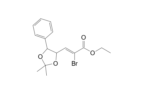 (Z)-2-bromo-3-(2,2-dimethyl-5-phenyl-1,3-dioxolan-4-yl)-2-propenoic acid ethyl ester