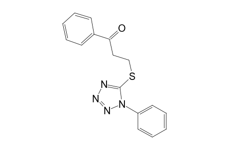 1-Propanone, 1-phenyl-3-[(1-phenyl-1H-tetrazol-5-yl)thio]-