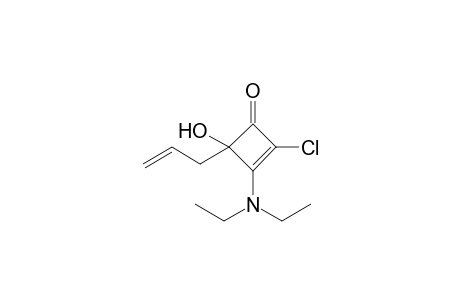 2-Chloranyl-3-(diethylamino)-4-oxidanyl-4-prop-2-enyl-cyclobut-2-en-1-one