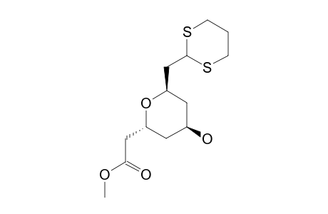 2-[(2R,4S,6R)-6-(1,3-dithian-2-ylmethyl)-4-hydroxy-tetrahydropyran-2-yl]acetic acid methyl ester