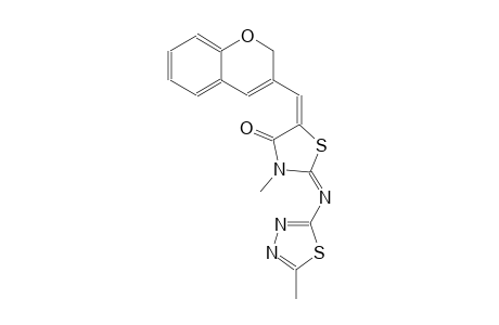 4-thiazolidinone, 5-(2H-1-benzopyran-3-ylmethylene)-3-methyl-2-[(5-methyl-1,3,4-thiadiazol-2-yl)imino]-, (2E,5E)-