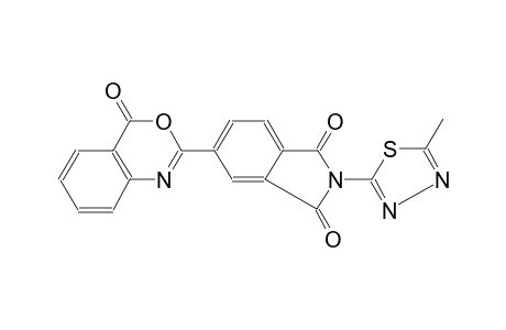 1H-isoindole-1,3(2H)-dione, 2-(5-methyl-1,3,4-thiadiazol-2-yl)-5-(4-oxo-4H-3,1-benzoxazin-2-yl)-