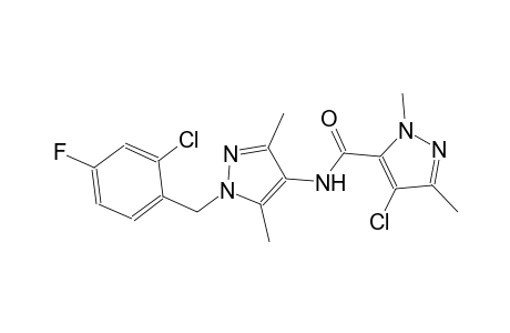 4-chloro-N-[1-(2-chloro-4-fluorobenzyl)-3,5-dimethyl-1H-pyrazol-4-yl]-1,3-dimethyl-1H-pyrazole-5-carboxamide