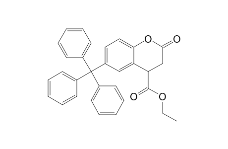 6-Triphenylmethyl-4-ethoxycarbonyl-3,4-dihydro-2H-1-benzopyran-2-one