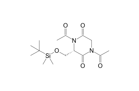 (3S)-1,4-Diacetyl-3-(tert-butyldimethylsilyloxymethyl)piperazine-2,5-dione