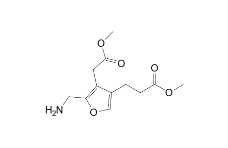 3-[5-(aminomethyl)-4-(2-keto-2-methoxy-ethyl)-3-furyl]propionic acid methyl ester