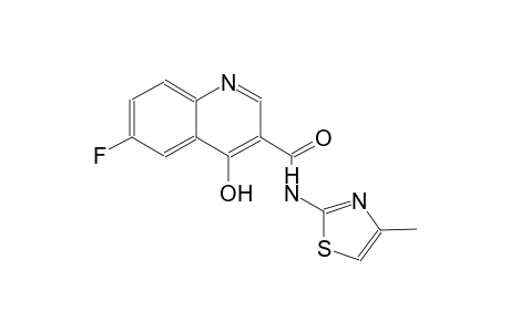 3-quinolinecarboxamide, 6-fluoro-4-hydroxy-N-(4-methyl-2-thiazolyl)-