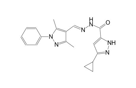 1H-pyrazole-5-carboxylic acid, 3-cyclopropyl-, 2-[(E)-(3,5-dimethyl-1-phenyl-1H-pyrazol-4-yl)methylidene]hydrazide