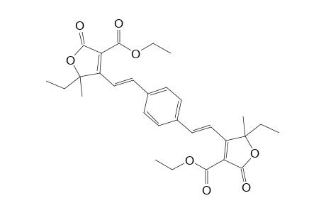 Ethyl 4-(4-(2-(4-(ethoxycarbonyl)-2,5-dihydro-2-ethyl-2-methyl-5-oxofuran-3yl)vinyl)styryl)-2,5-dihydro-5-ethyl-5-methyl-2-oxofuran-3-carboxylate