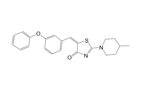 (5E)-2-(4-methyl-1-piperidinyl)-5-(3-phenoxybenzylidene)-1,3-thiazol-4(5H)-one