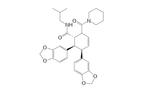 (1S,5R,6R)-5,6-Bis-benzo[1,3]dioxol-5-yl-2-(piperidine-1-carbonyl)-cyclohex-3-enecarboxylic acid isobutyl-amide