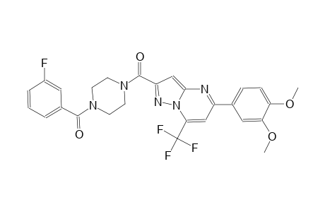 5-(3,4-dimethoxyphenyl)-2-{[4-(3-fluorobenzoyl)-1-piperazinyl]carbonyl}-7-(trifluoromethyl)pyrazolo[1,5-a]pyrimidine