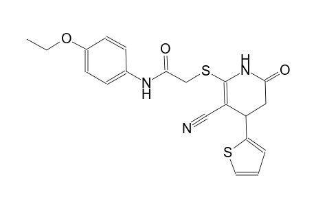 acetamide, 2-[[3-cyano-1,4,5,6-tetrahydro-6-oxo-4-(2-thienyl)-2-pyridinyl]thio]-N-(4-ethoxyphenyl)-