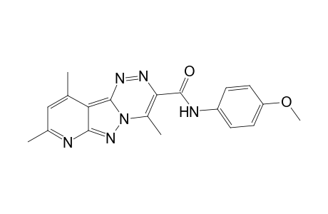 13-[(N-p-Methoxyphenyllamino)carbonyl]-5,7,12-trimethyl-pyrido[2',3' ; 3,4]-1H-pyrazolo[5,1-c]-(1,2,4)-triazine