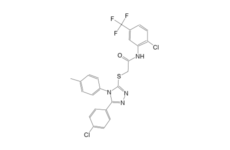 2-{[5-(4-chlorophenyl)-4-(4-methylphenyl)-4H-1,2,4-triazol-3-yl]sulfanyl}-N-[2-chloro-5-(trifluoromethyl)phenyl]acetamide