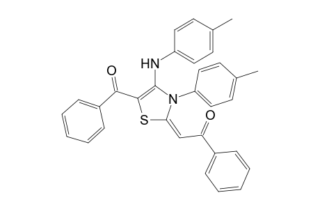 3-(4'-Methylphenyl)-4-[(4'-methylphenyl)amino]-5-benzoyl-2,3-dihydro-2-phenylacylidenethiazole
