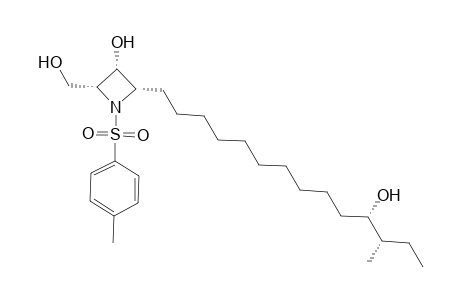 (2R,3R,4S,11'S,12'S)-2-Hydroxymethyl-3-hydroxy-4-(11'-hydroxy-12'-methyltetradecyl)-N-p-tolylsulfonylazetidine