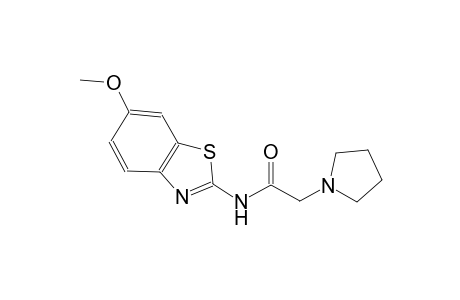 N-(6-methoxy-1,3-benzothiazol-2-yl)-2-(1-pyrrolidinyl)acetamide