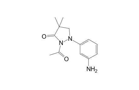 3-Pyrazolidinone, 2-acetyl-1-(3-aminophenyl)-4,4-dimethyl-