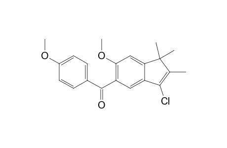 (3-chloranyl-6-methoxy-1,1,2-trimethyl-inden-5-yl)-(4-methoxyphenyl)methanone