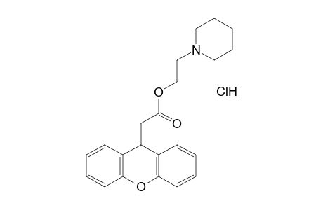 XANTHENE-9-ACETIC ACID, 2-PIPERIDINOETHYL ESTER, MONOHYDROCHLORIDE