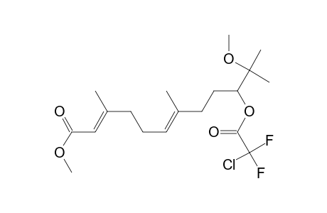 2,6-Dodecadienoic acid, 10-(chlorodifluoroacetoxy)-11-methoxy-3,7,11-trimethyl-, methyl ester