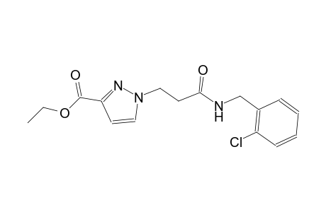 1H-pyrazole-3-carboxylic acid, 1-[3-[[(2-chlorophenyl)methyl]amino]-3-oxopropyl]-, ethyl ester