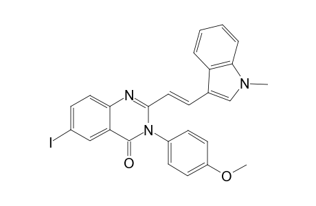 4(3H)-quinazolinone, 6-iodo-3-(4-methoxyphenyl)-2-[(E)-2-(1-methyl-1H-indol-3-yl)ethenyl]-