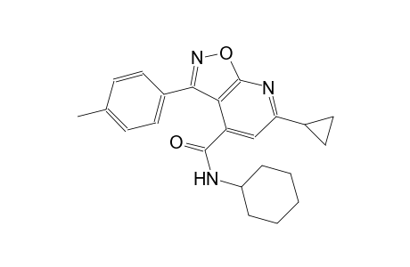 isoxazolo[5,4-b]pyridine-4-carboxamide, N-cyclohexyl-6-cyclopropyl-3-(4-methylphenyl)-