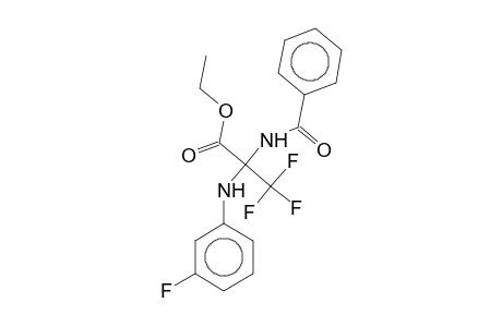 Ethyl 2-(benzoylamino)-3,3,3-trifluoro-2-(3-fluoroanilino)propanoate