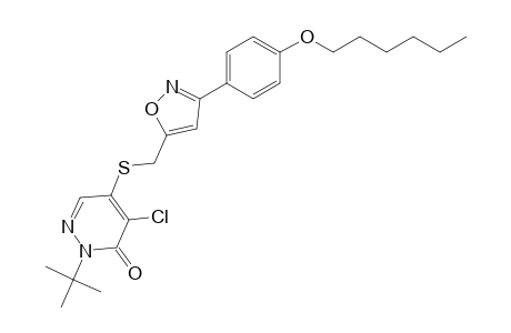 3(2H)-Pyridazinone, 4-chloro-2-(1,1-dimethylethyl)-5-[[[3-[4-(hexyloxy)phenyl]-5-isoxazolyl]methyl]thio]-