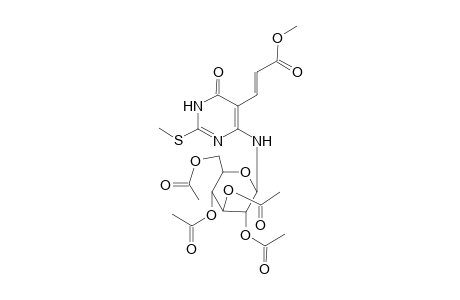 (E)-3-[2-(methylthio)-4-oxo-6-[[3,4,5-triacetyloxy-6-(acetyloxymethyl)-2-oxanyl]amino]-1H-pyrimidin-5-yl]-2-propenoic acid methyl ester