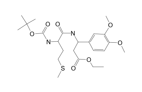 3-(2-Tert-butoxycarbonylamino-4-methylsulfanyl-butyrylamino)-3-(3,4-dimethoxy-phenyl)- propionic acid ethyl ester